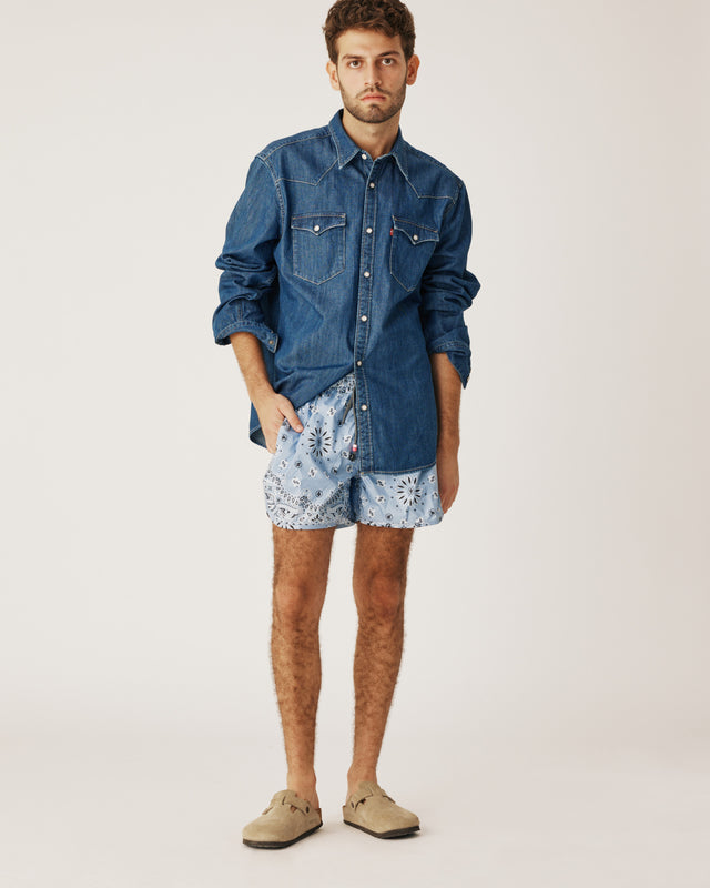 Men swimwear blue