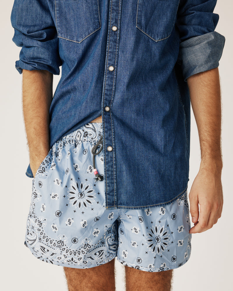 Men swimwear blue