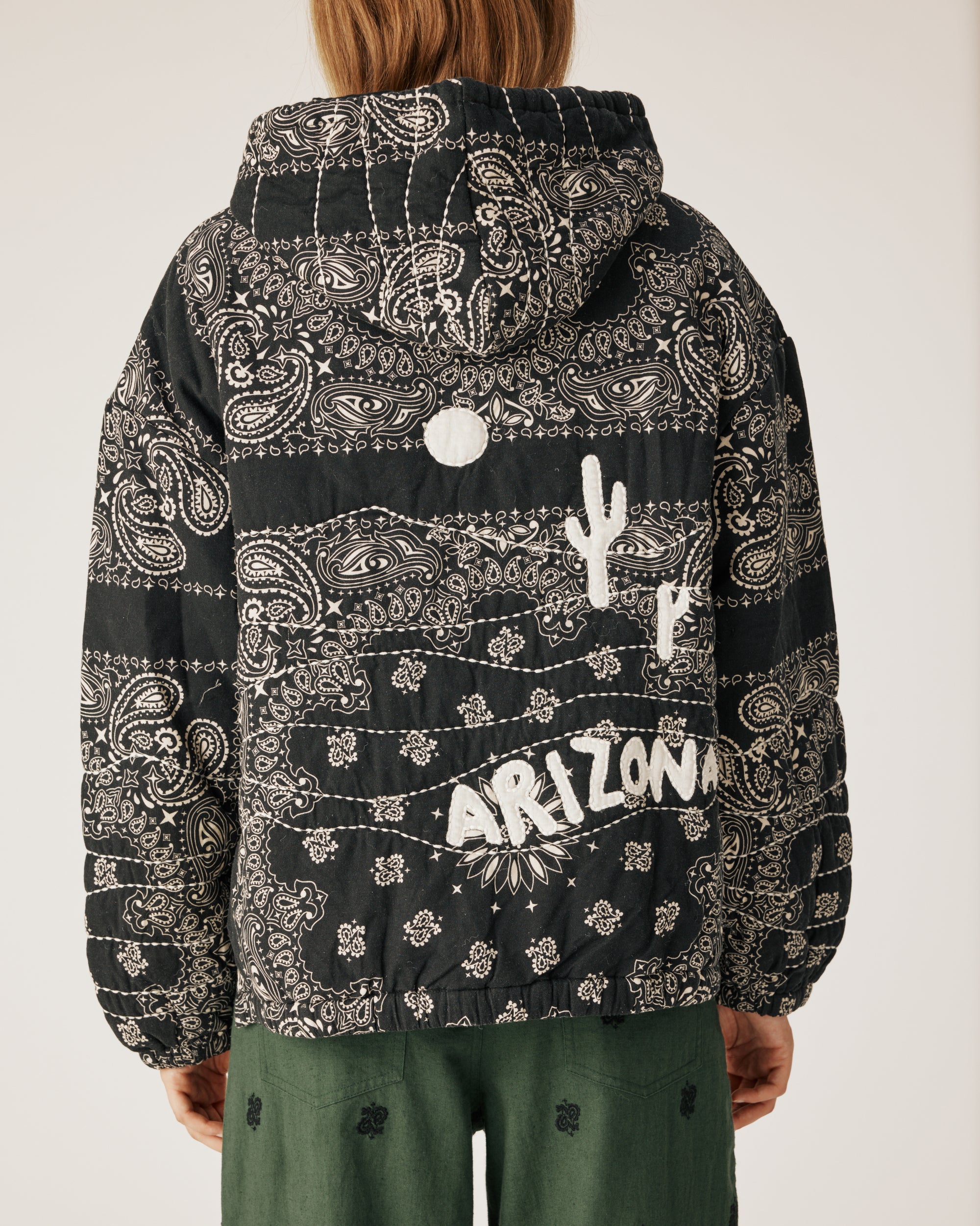 Black bandana hoodie
