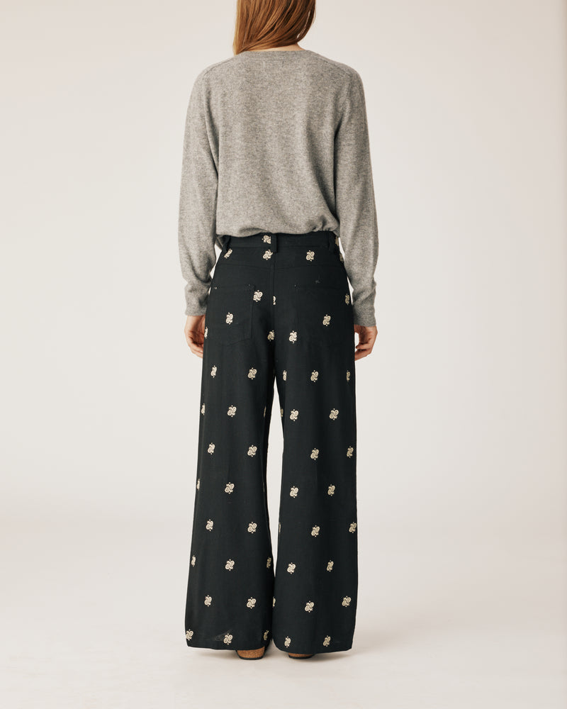 Pantalon Paisley noir