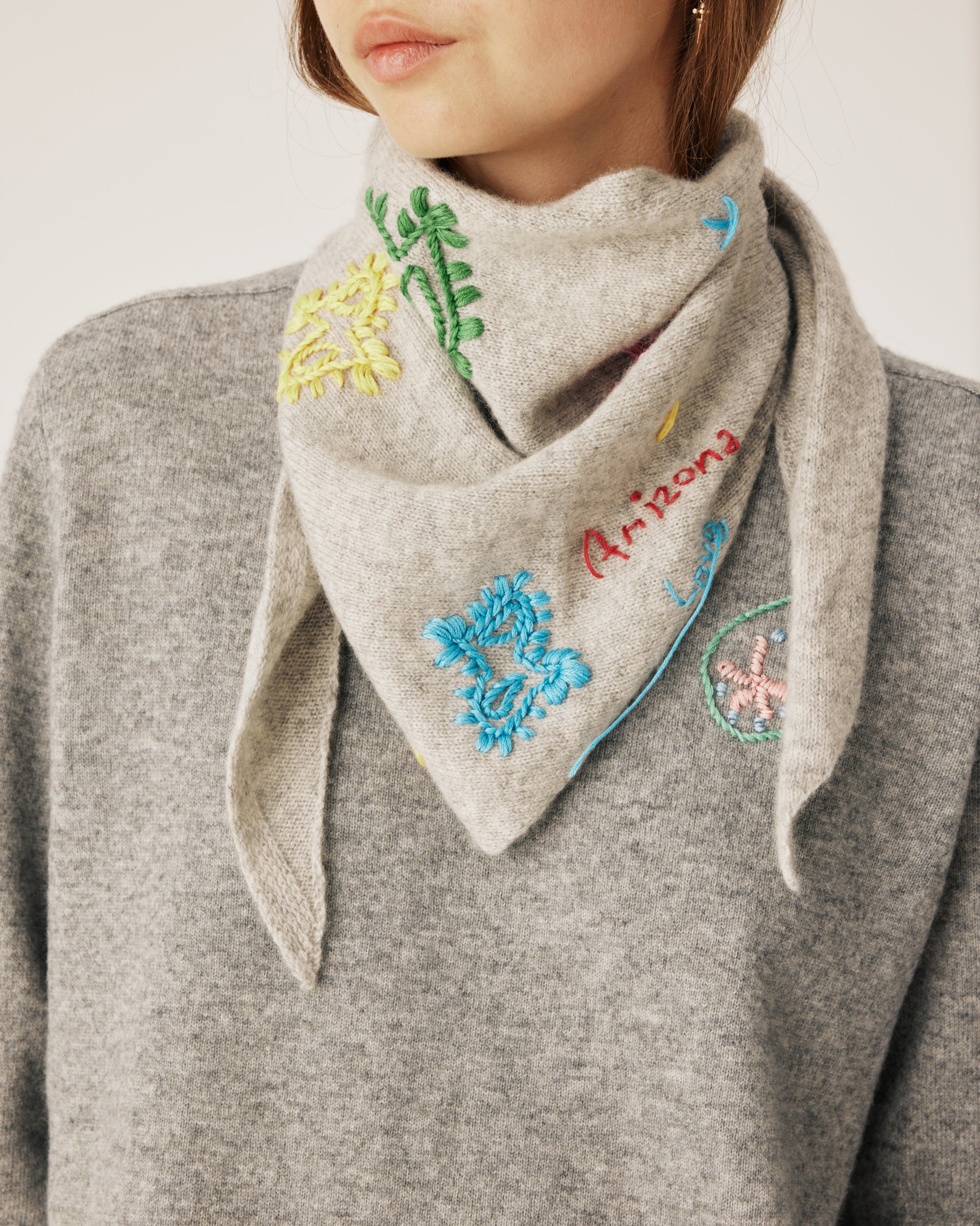 Bandana scarf grey