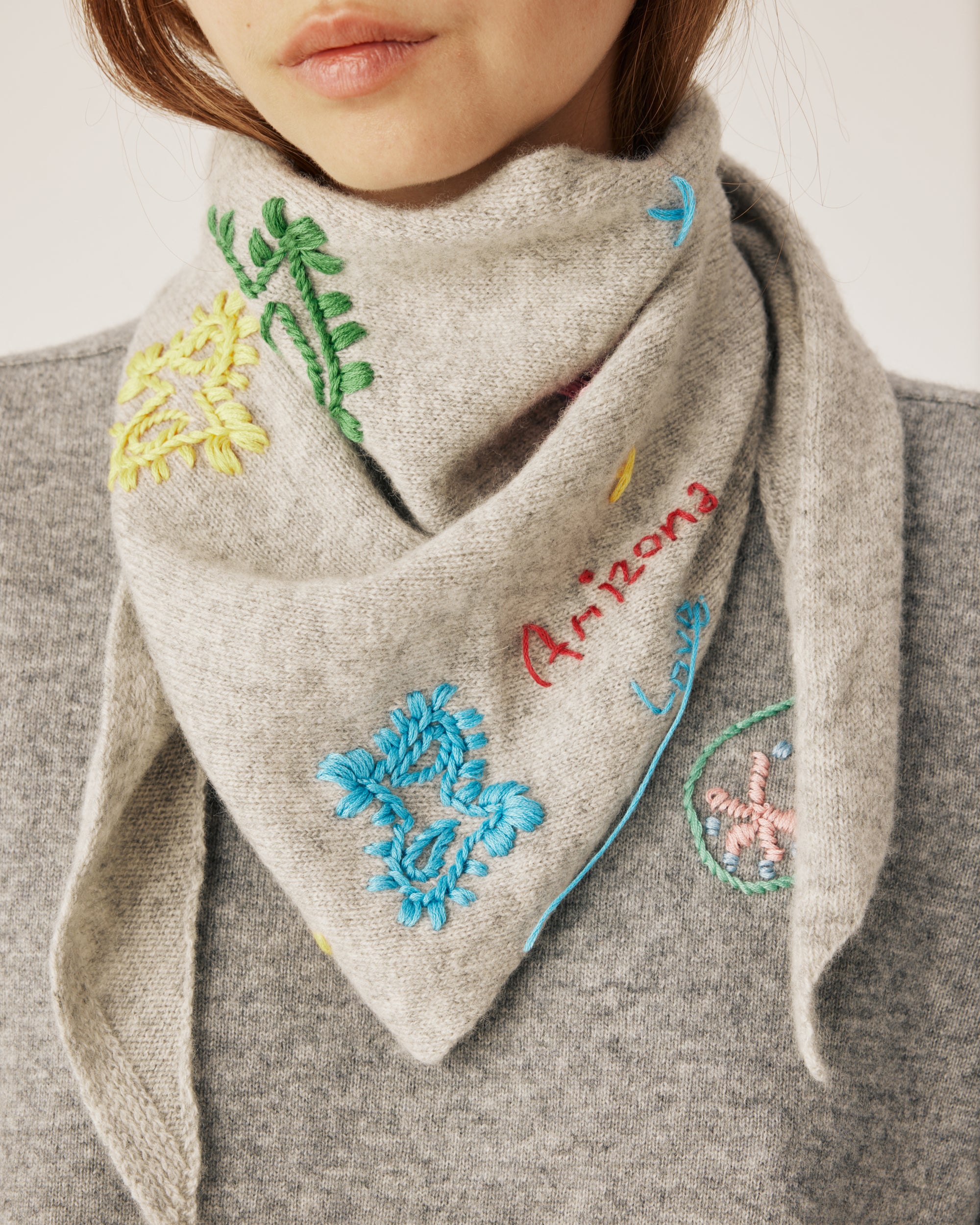 Bandana scarf grey