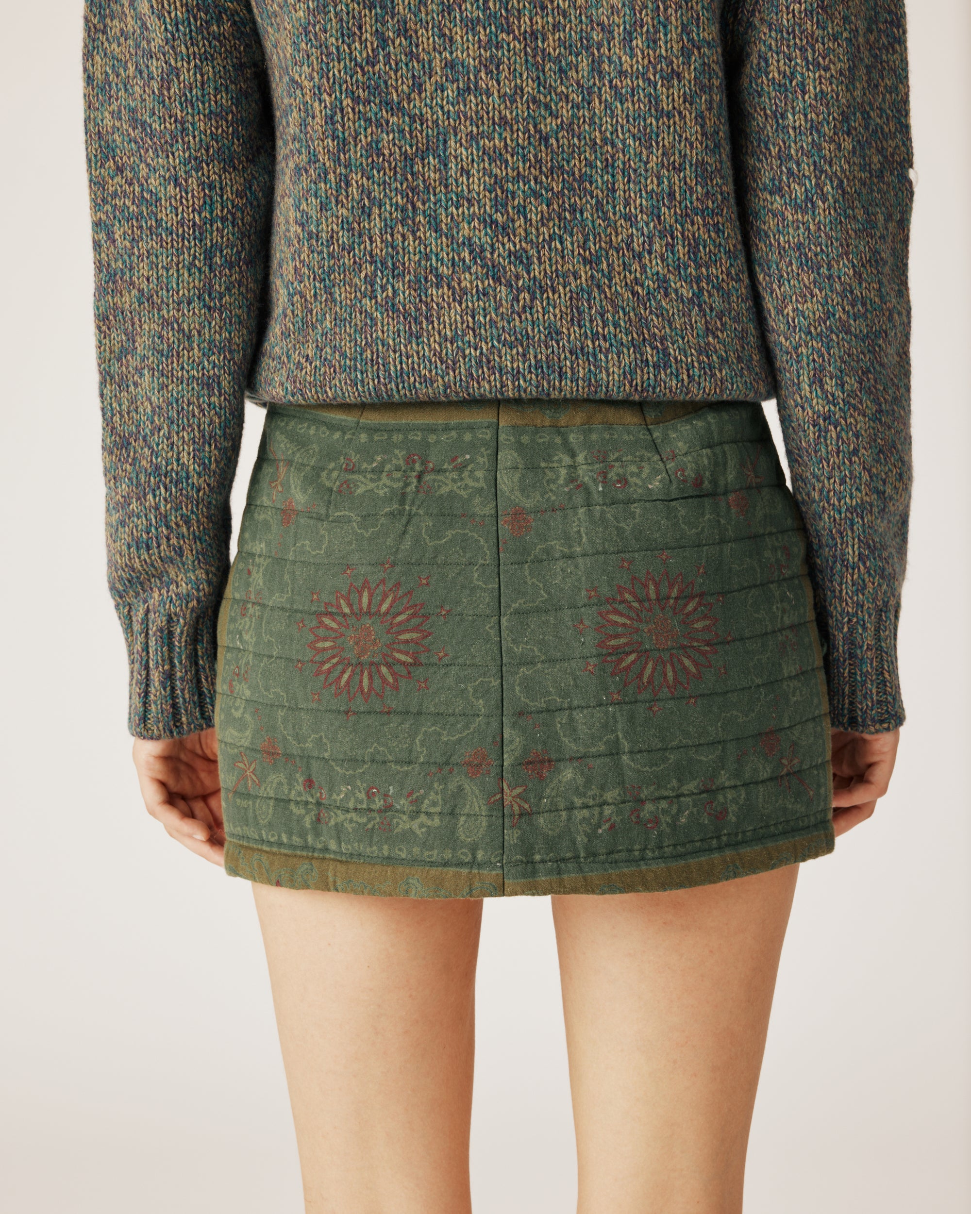 Boho green skirt