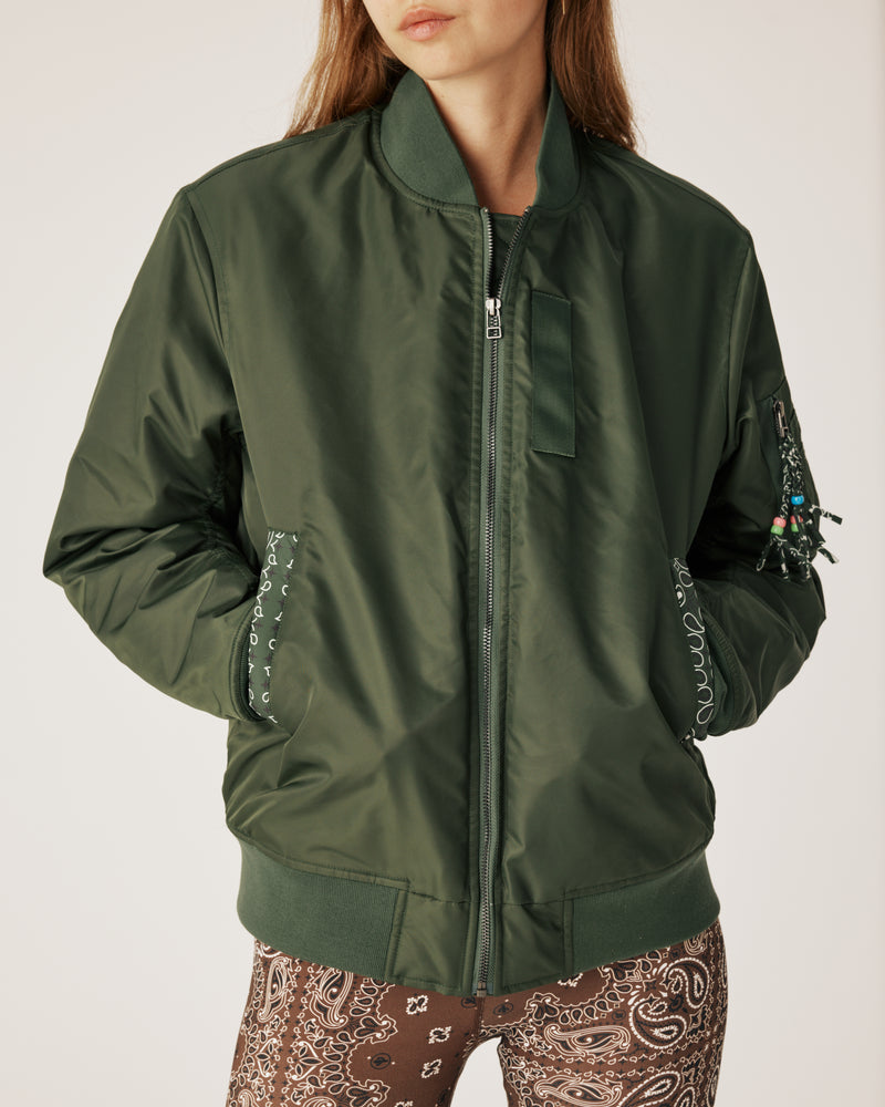 Bomber à Franges Kaki