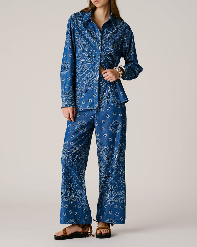 Chemise bandana en jean