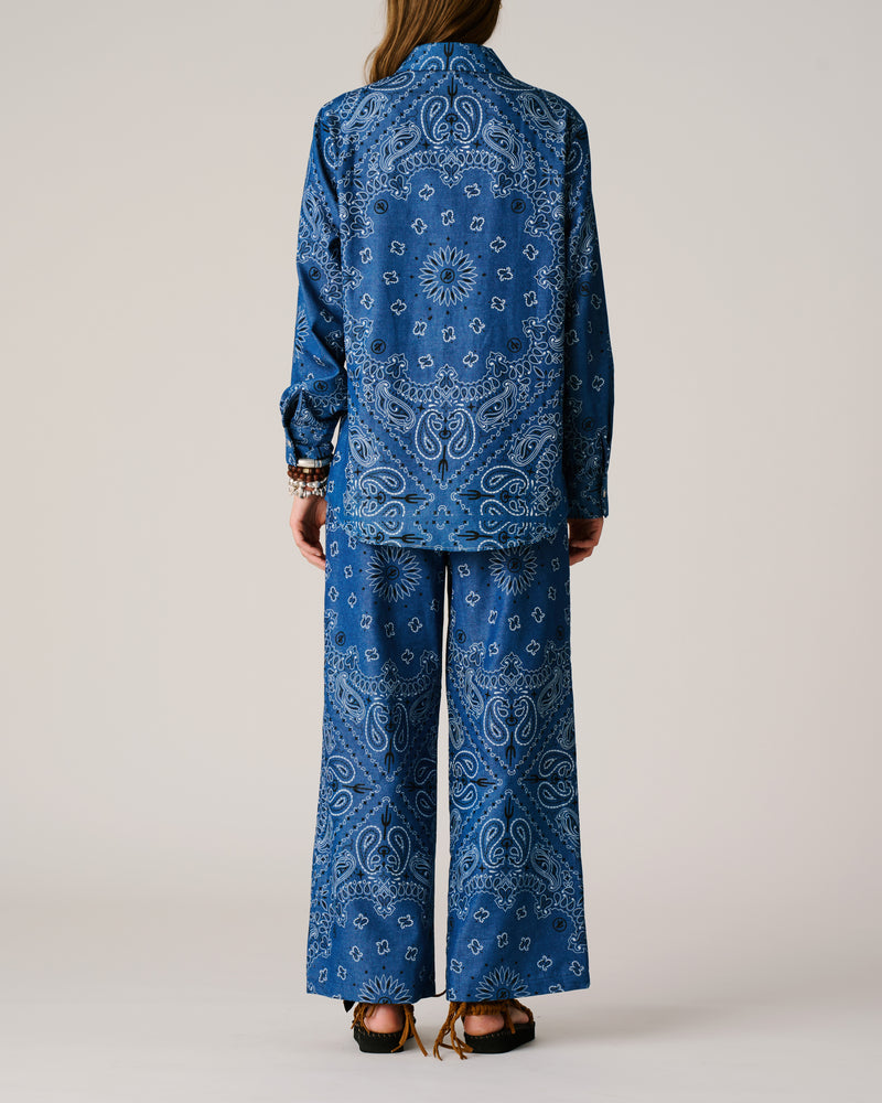 Chemise bandana en jean