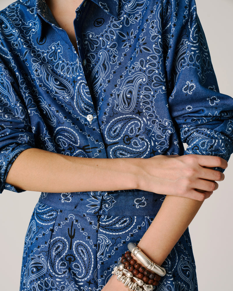 Chemise bandana en jean