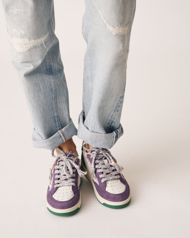 Venice sneakers violet and green