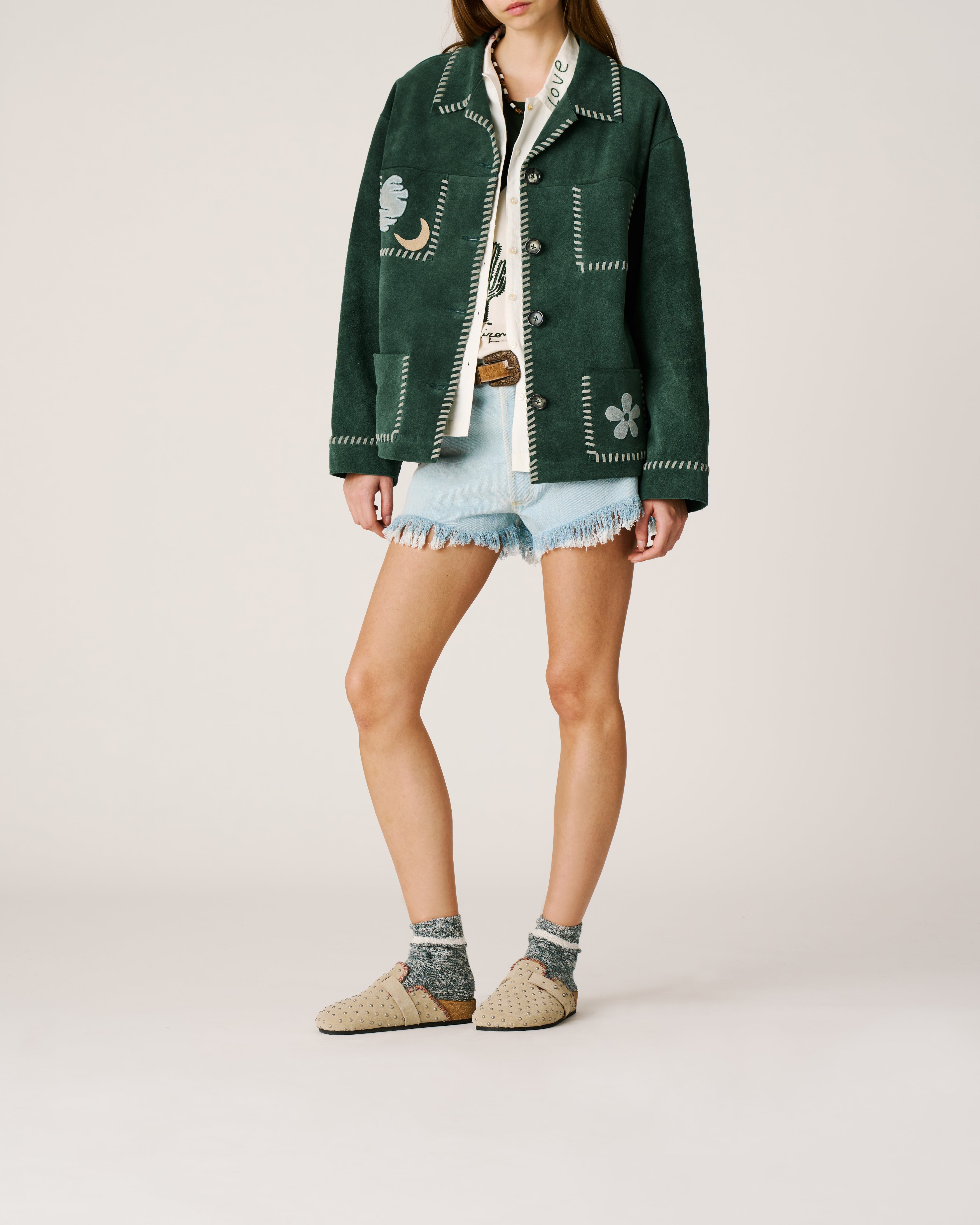 Suede green jacket – Arizona Love