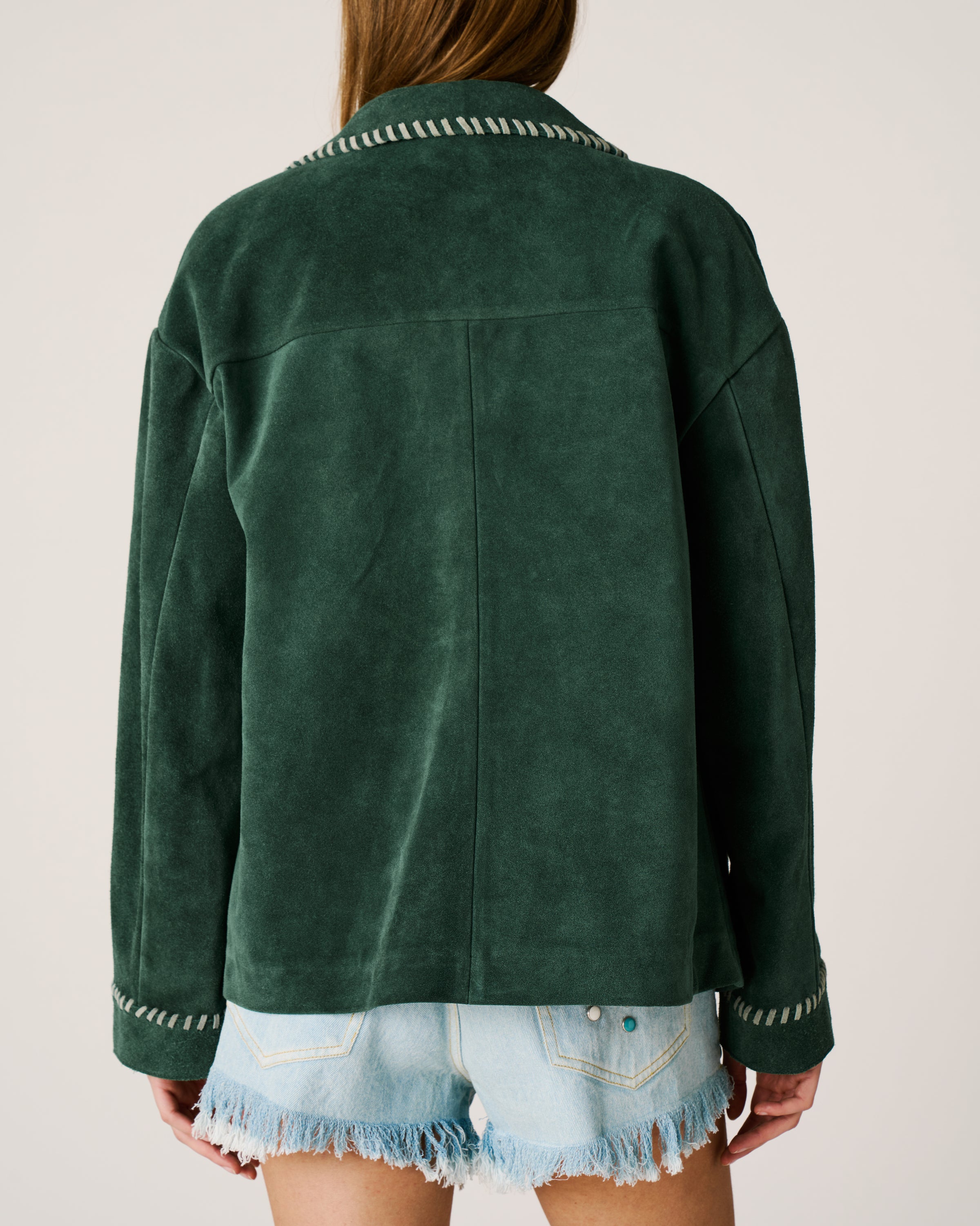 Color Suede blouson-25SS- - グリーン | harapeco Store
