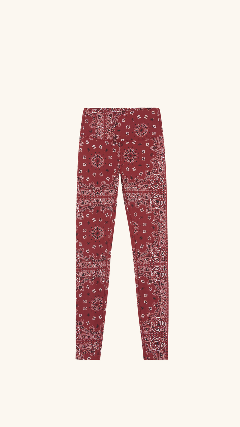 YOGA LEGGING BURGUNDY BANDANA