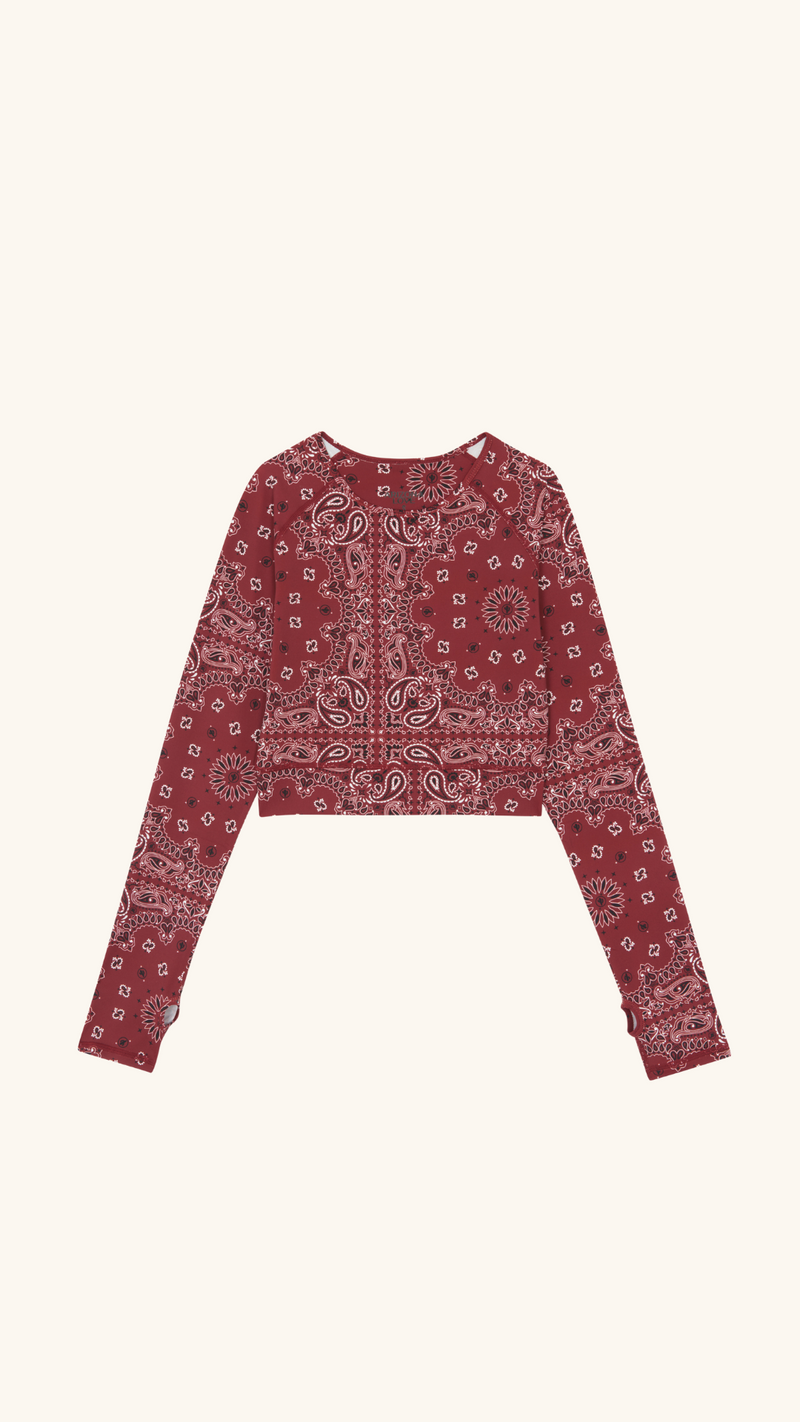Yoga long sleeve top burgundy