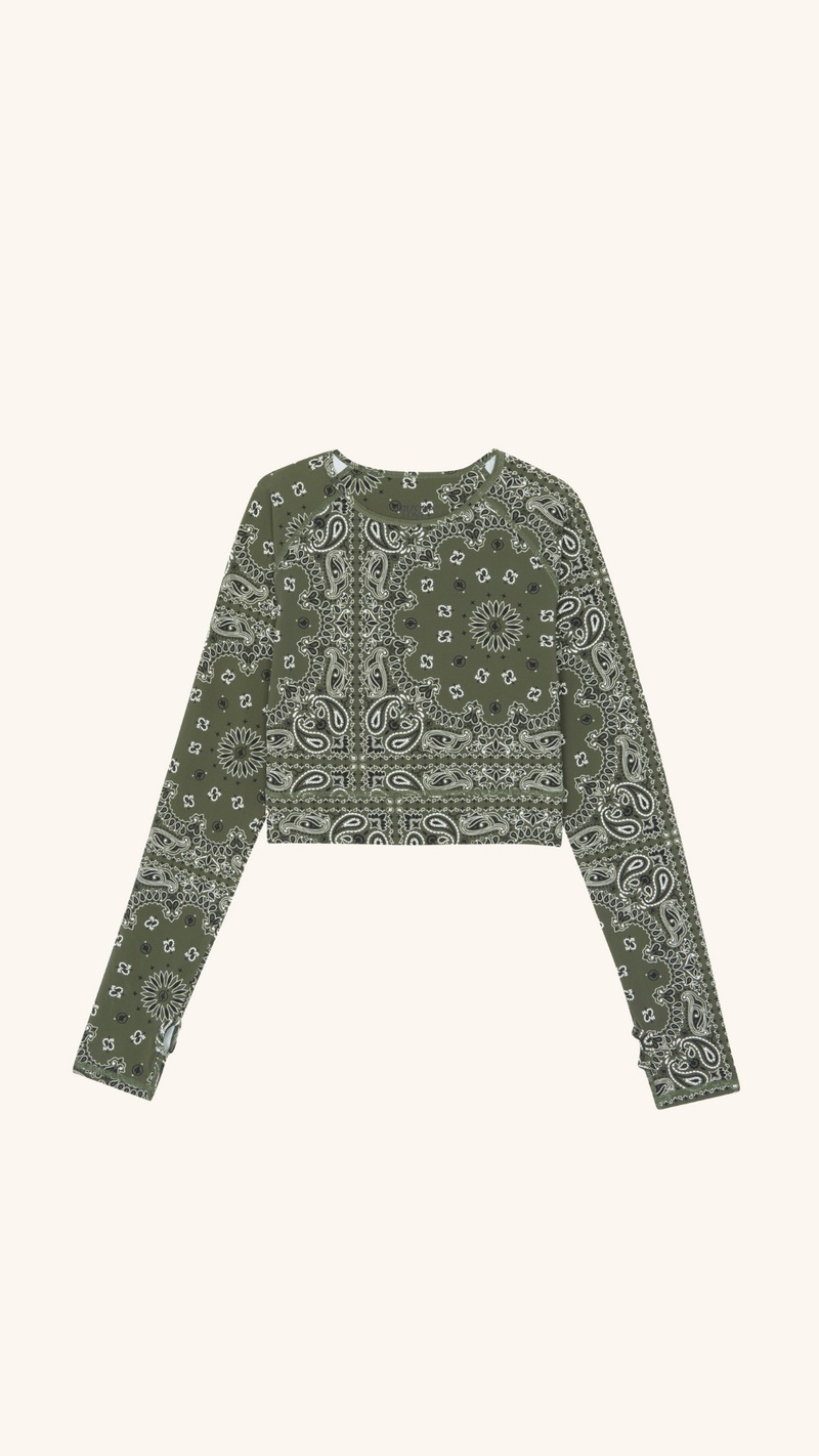 Yoga long sleeve top kaki