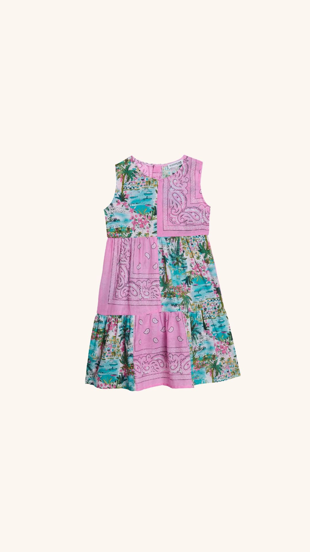 Robe enfant Hawai bandana rose