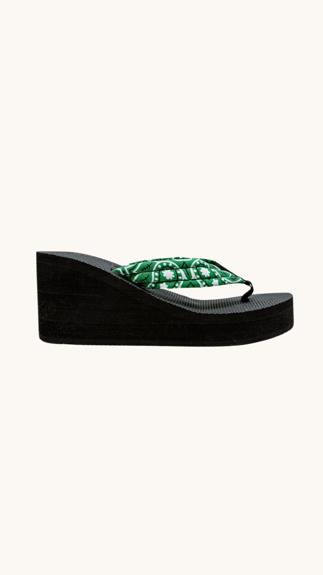 Tong platform green bandana