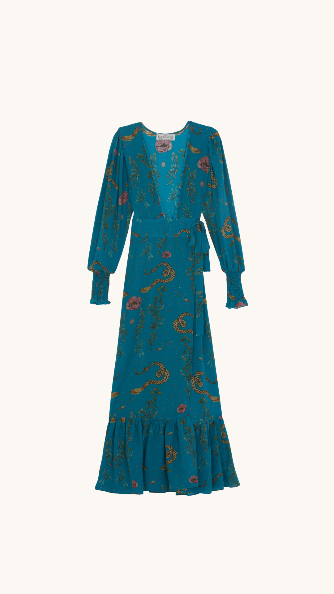 Robe portefeuille en soie 2