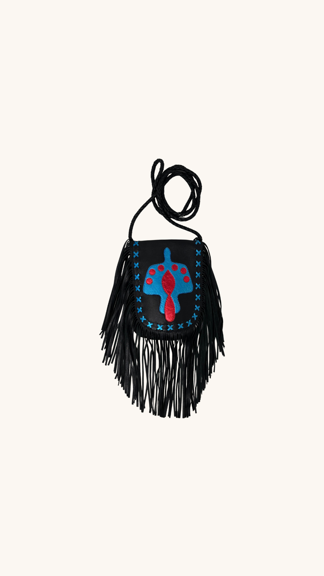 Sac à franges Aigle en cuir