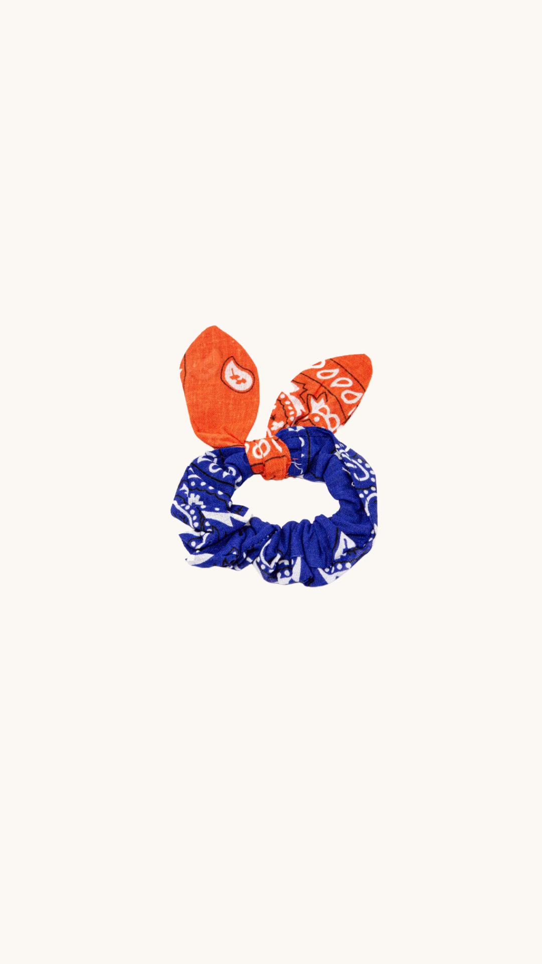 Scrunchy orange & cerulean