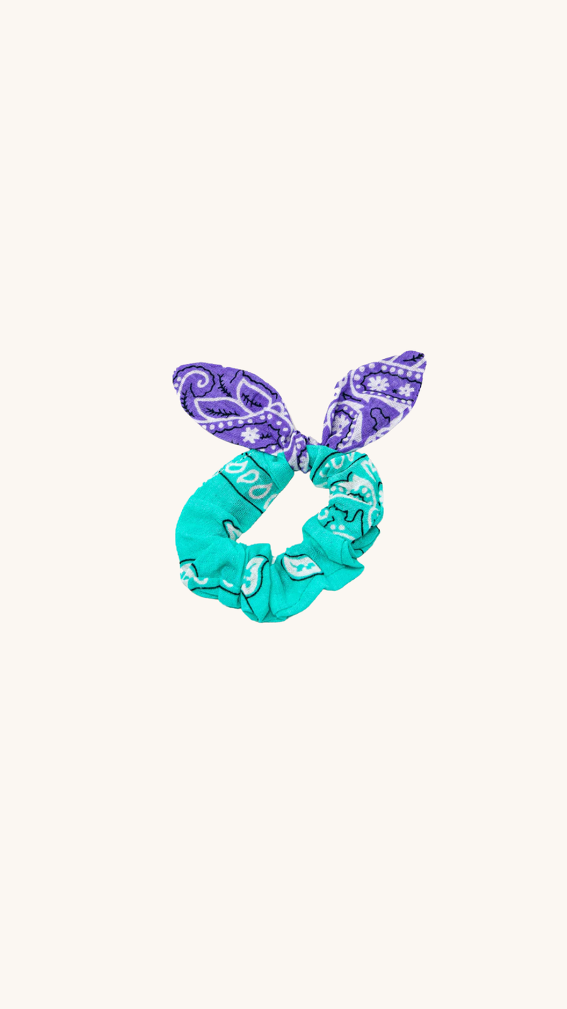 Scrunchy menthe & violet