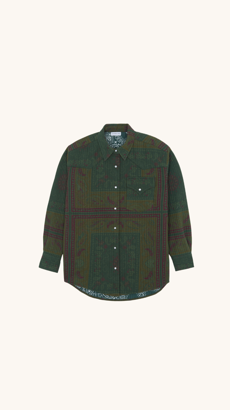 Boho green shirt