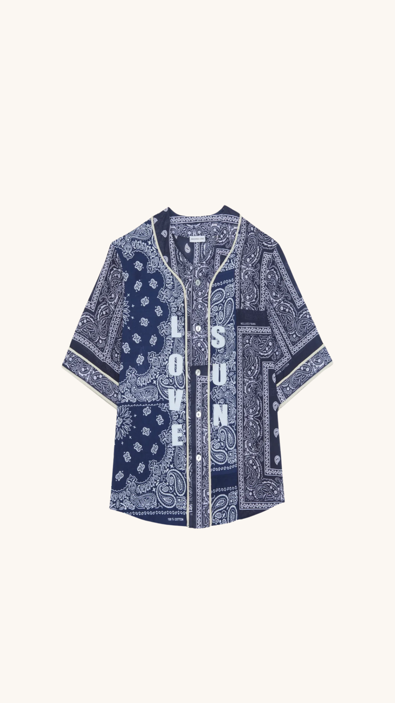 Chemise bleu marine bandana