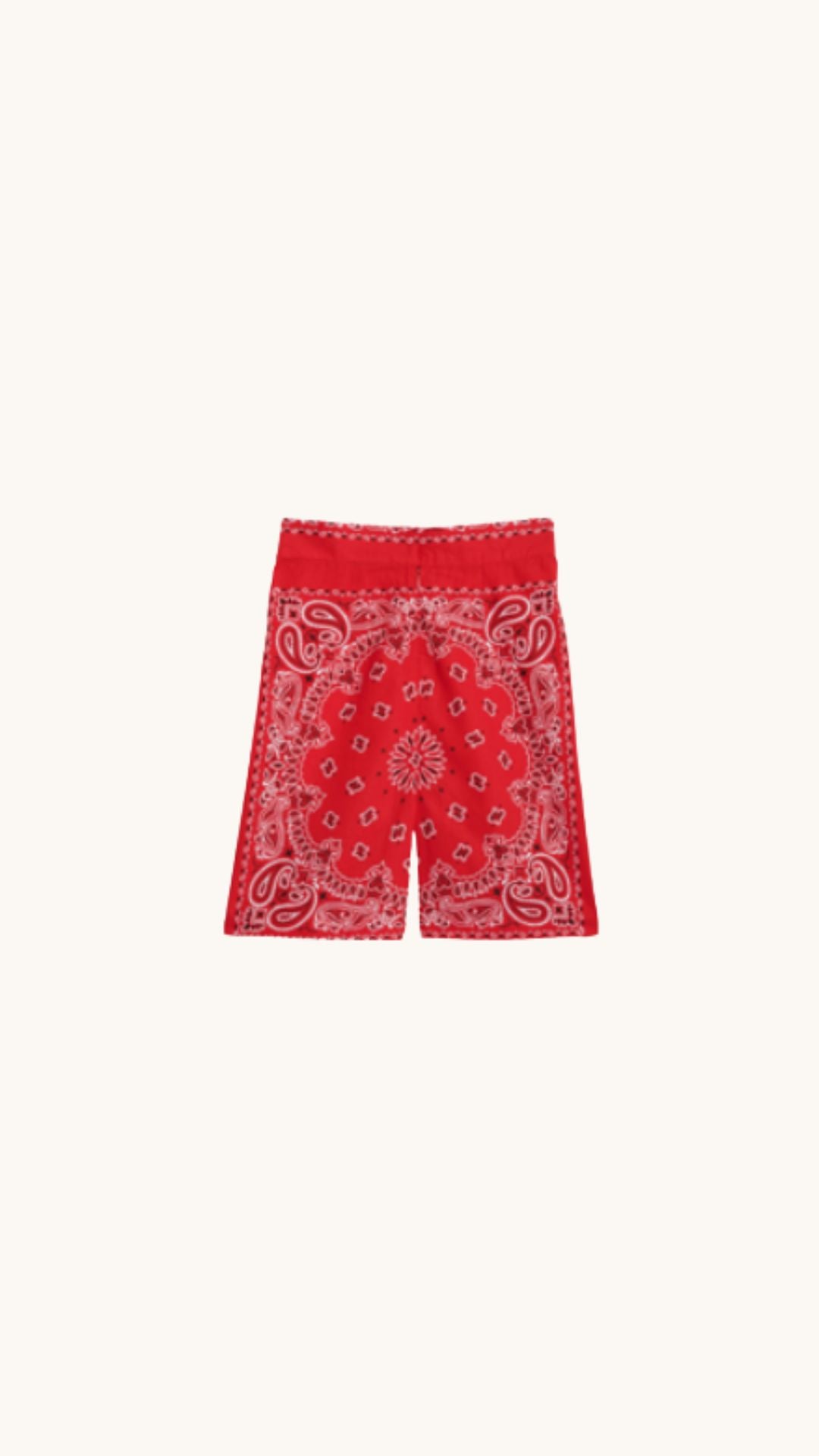 Bandana Bermuda Pants Red
