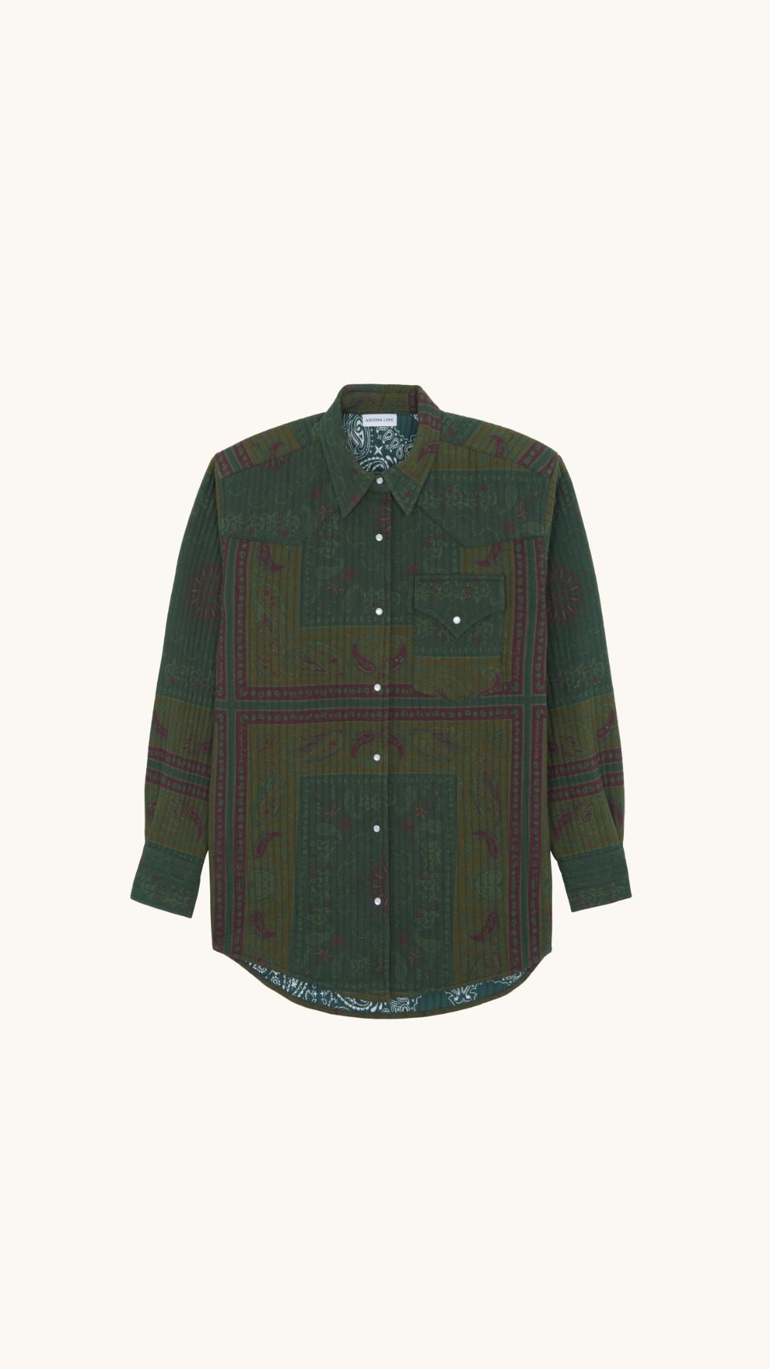 Boho green shirt