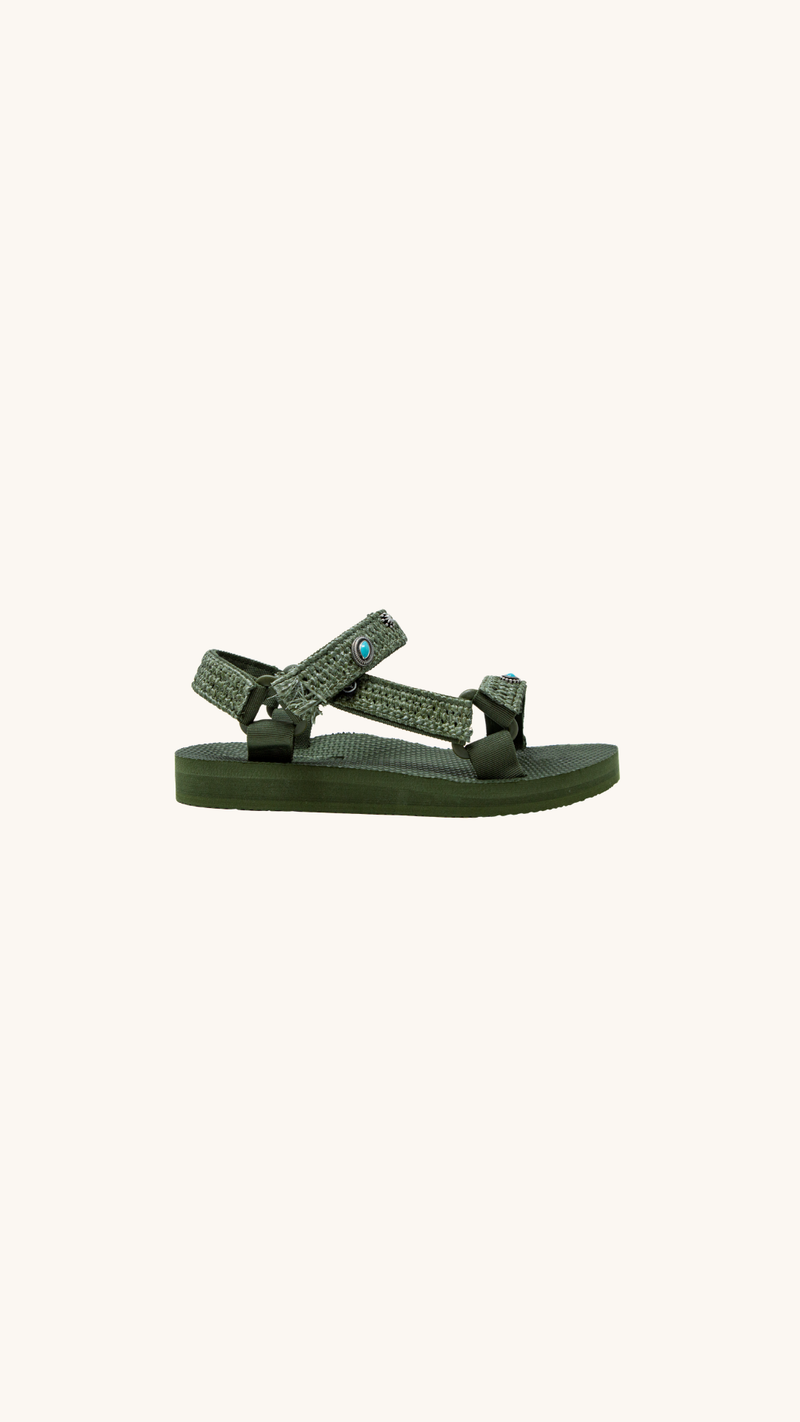 Trekky raffia kaki