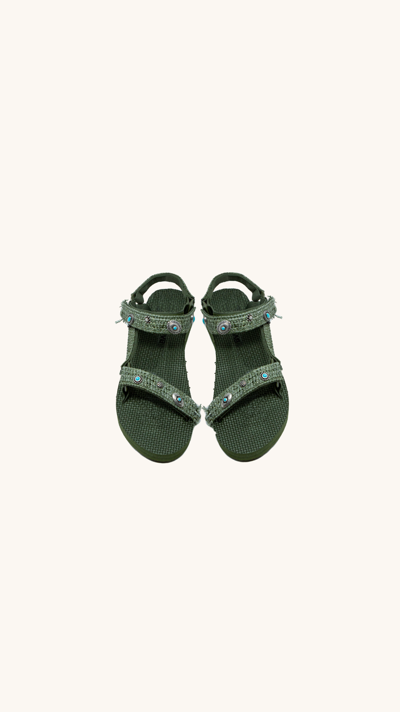 Trekky raffia kaki