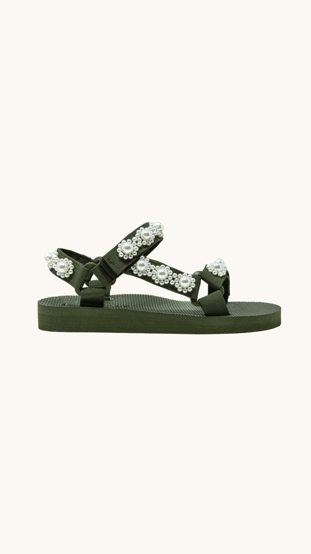 Trekky flower pearl kaki