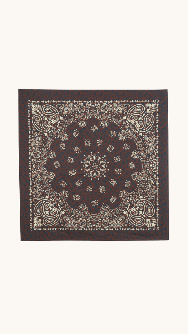 Foulard en soie Léopard Medium