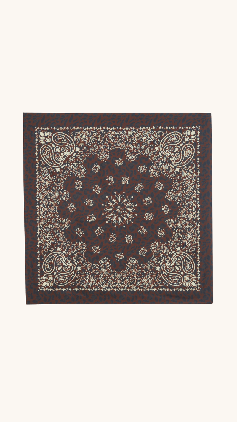 Foulard en soie Léopard Medium