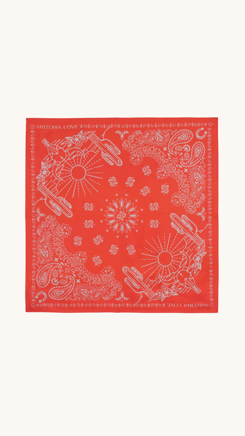 Foulard en soie Rouge Medium