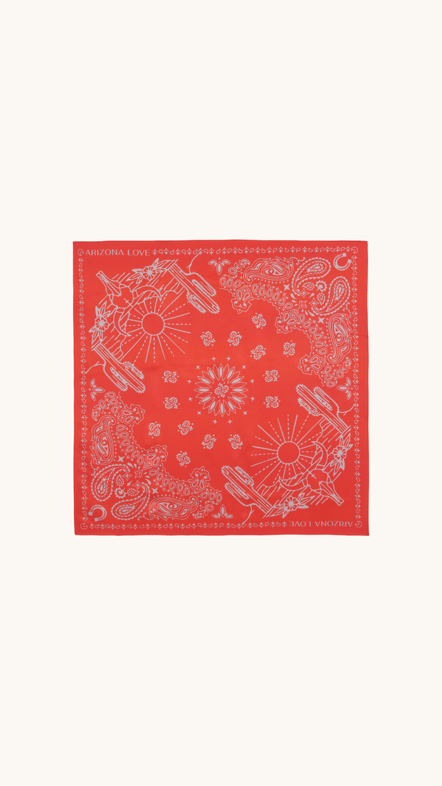 Silk scarf Red Small