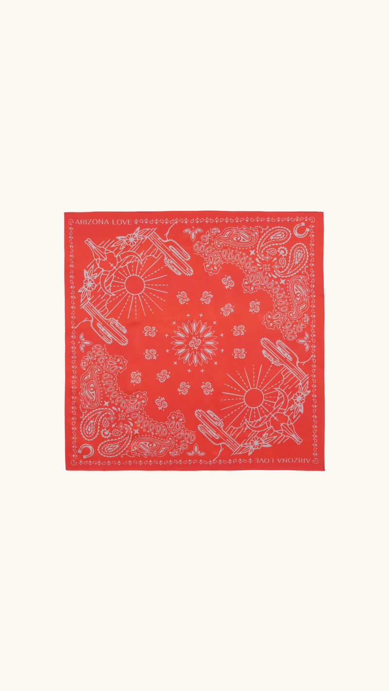 Silk scarf Red Small