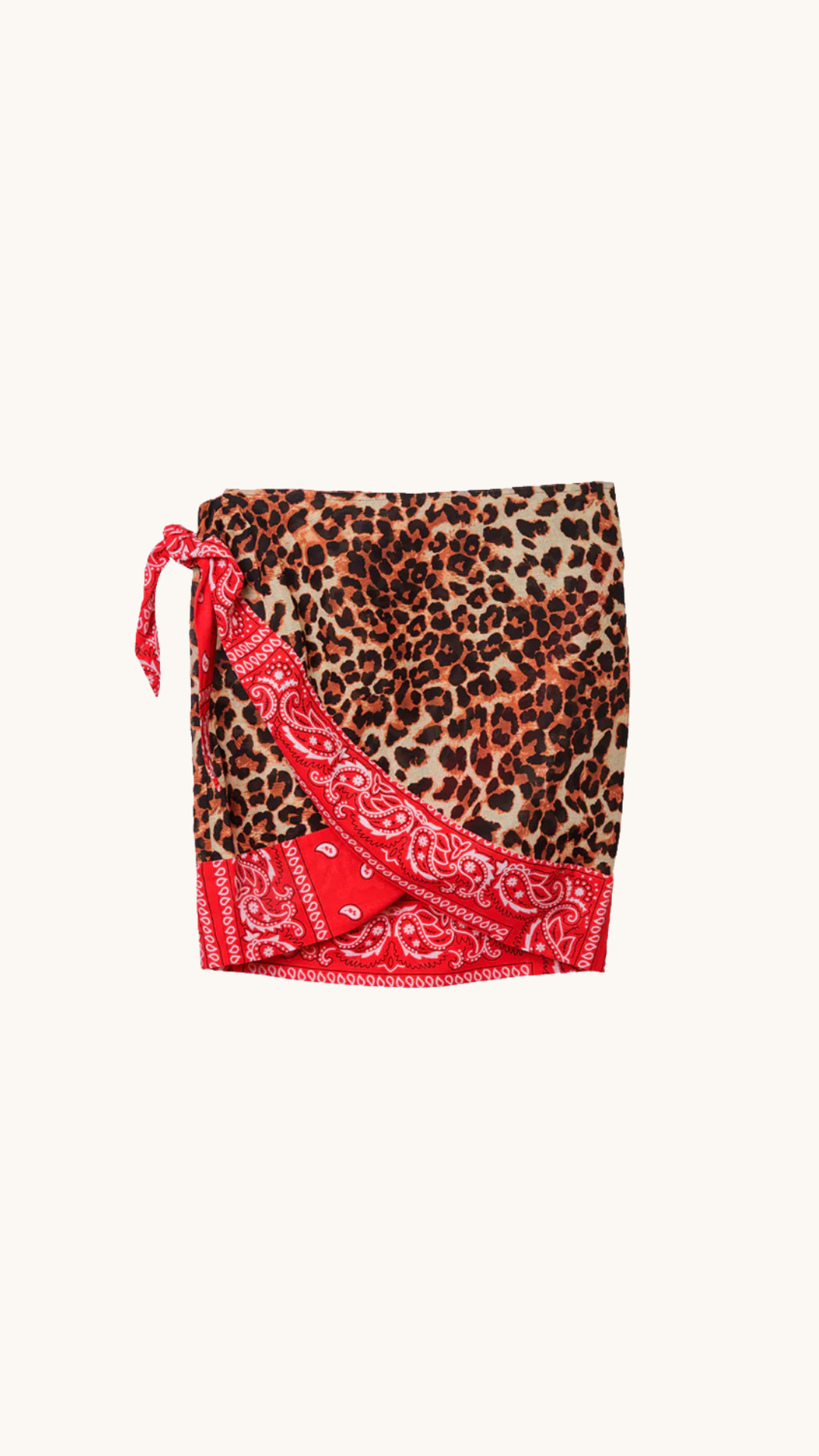 Leopard Red Bandana Sarong