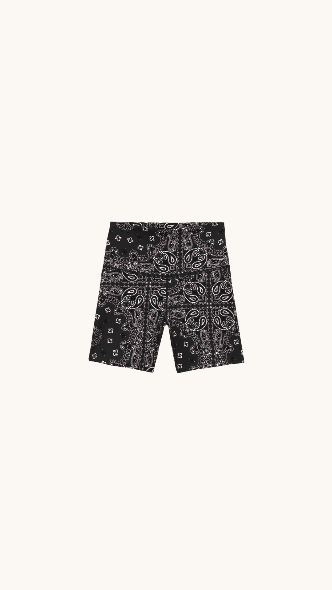 Yoga short black bandana