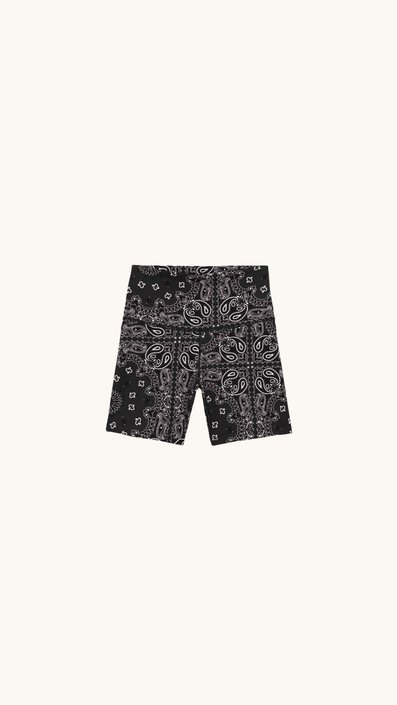 Short de yoga bandana noir