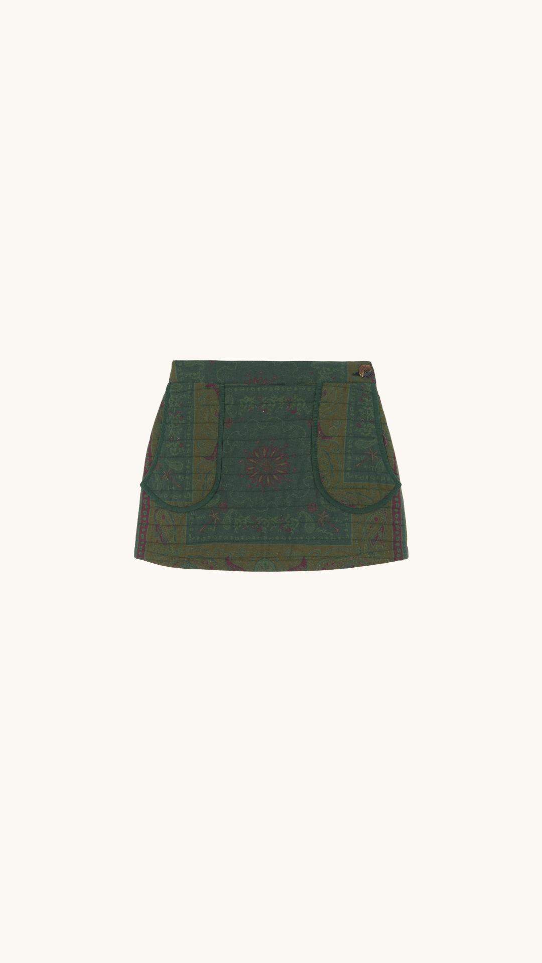Boho green skirt