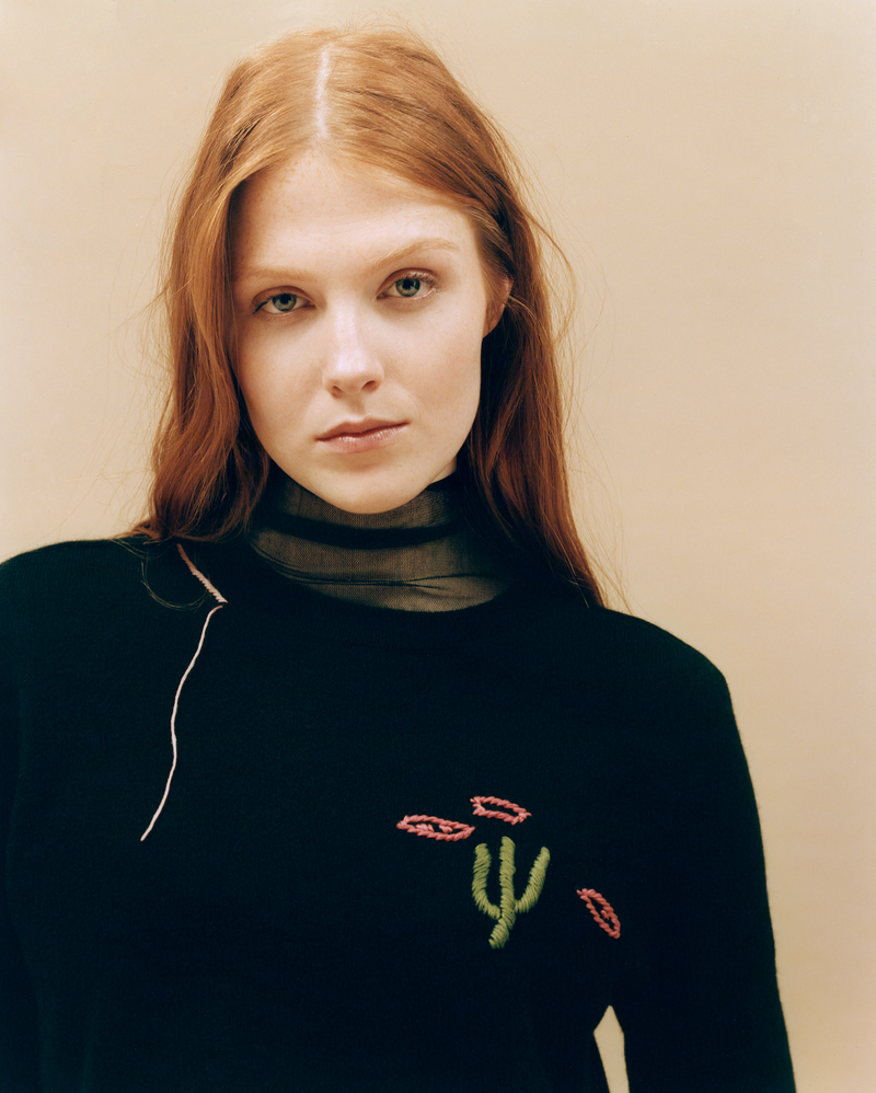 Pull Paisley en cachemire noir