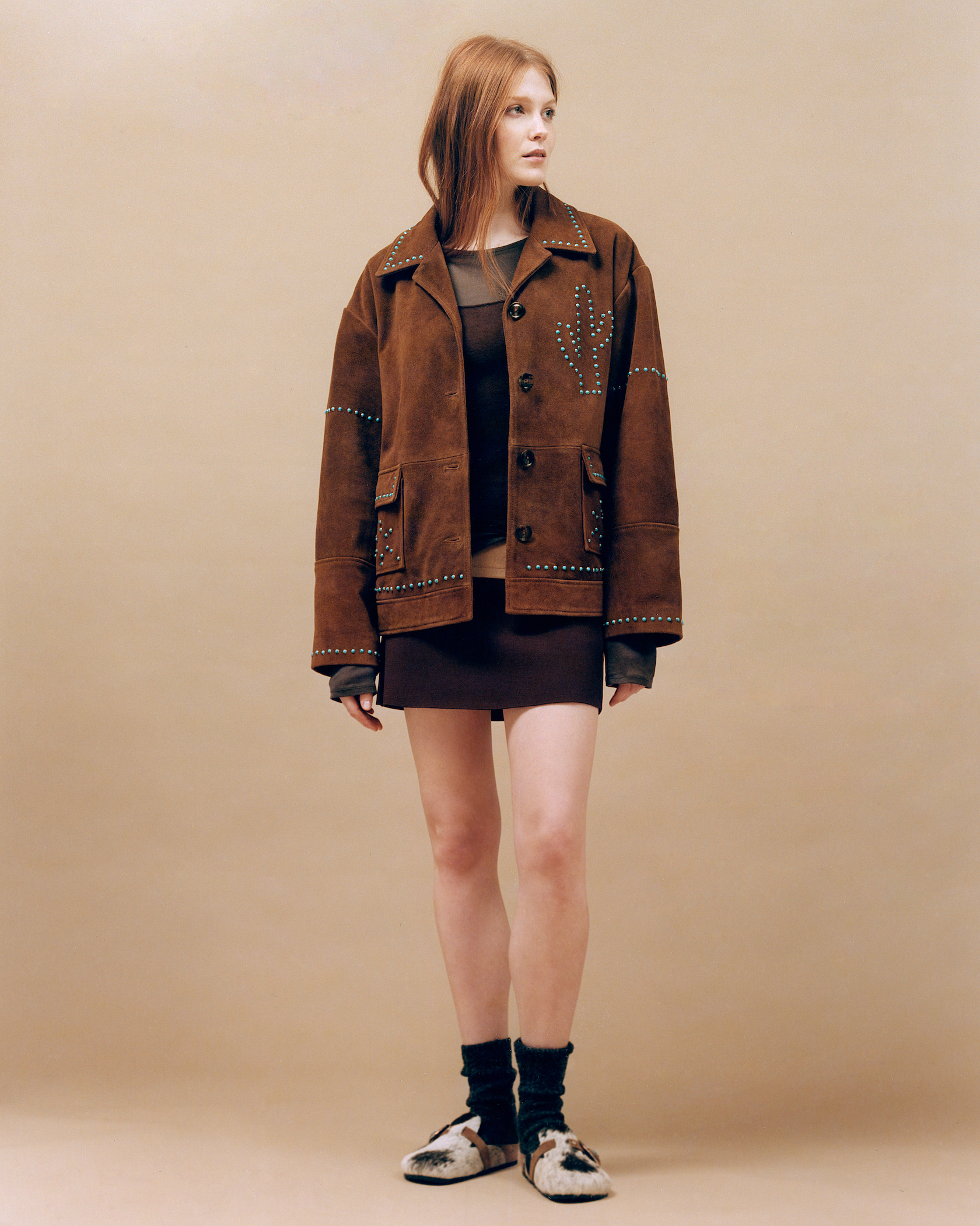 Veste en daim Gio
