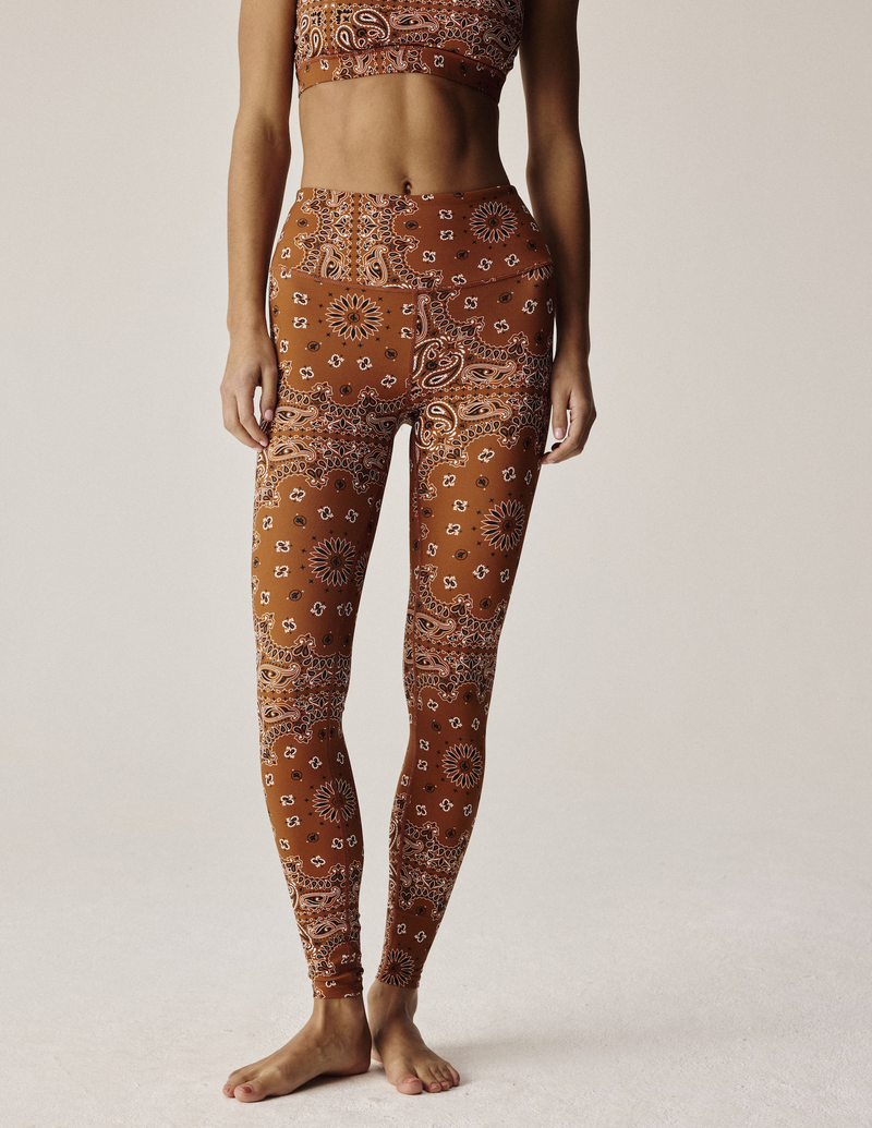 Yoga legging terracotta bandana