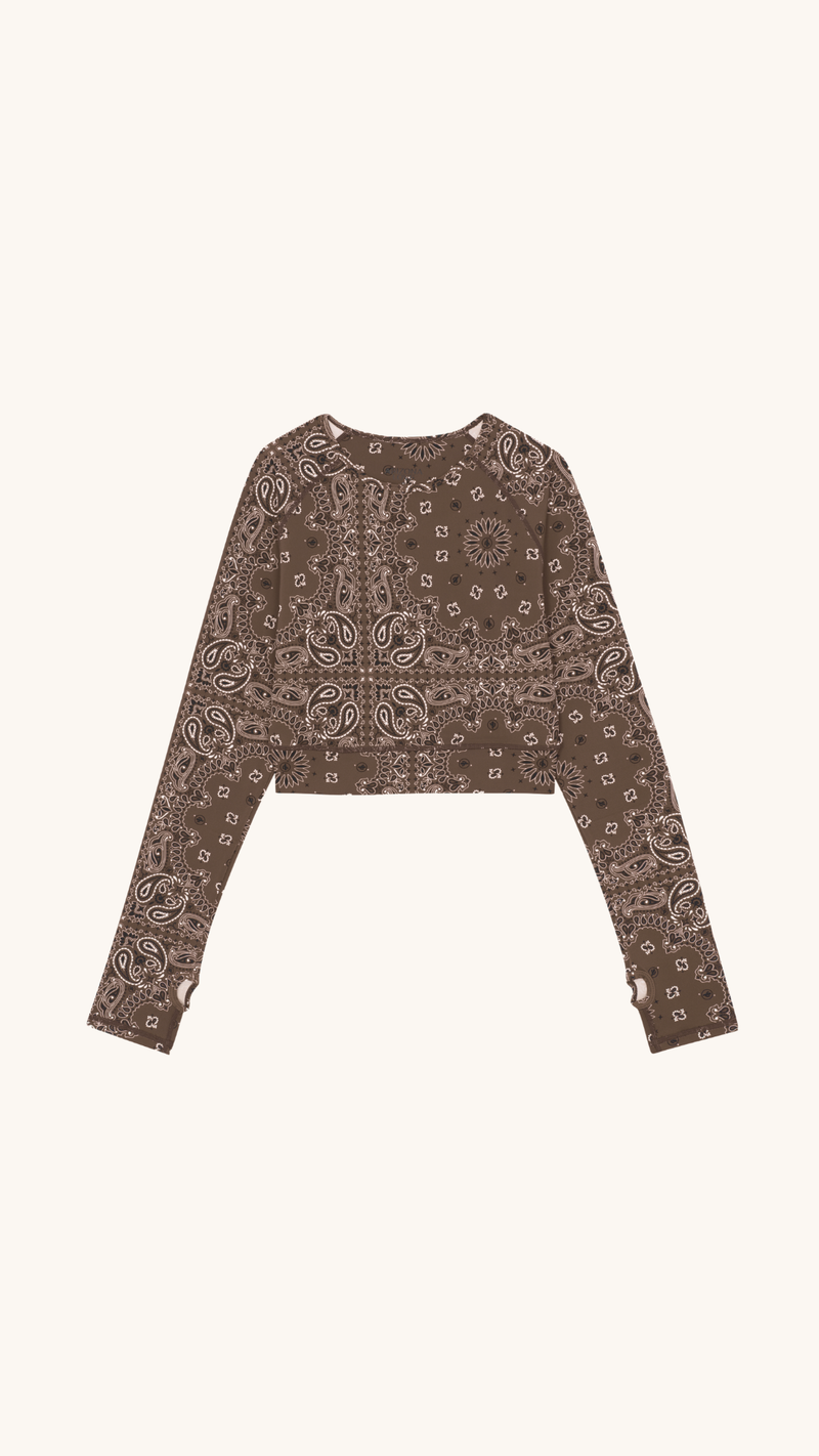 Yoga long sleeve top choco