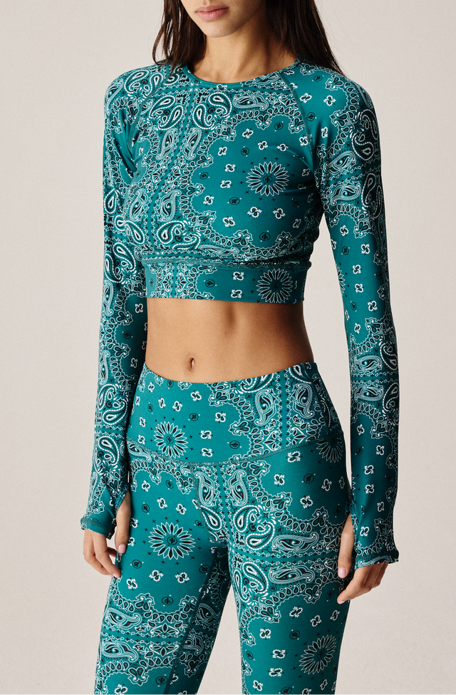 Teal Bandana Top