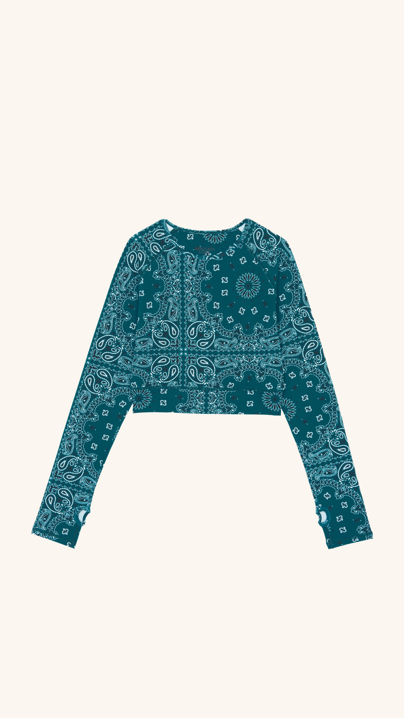 Teal Bandana Top