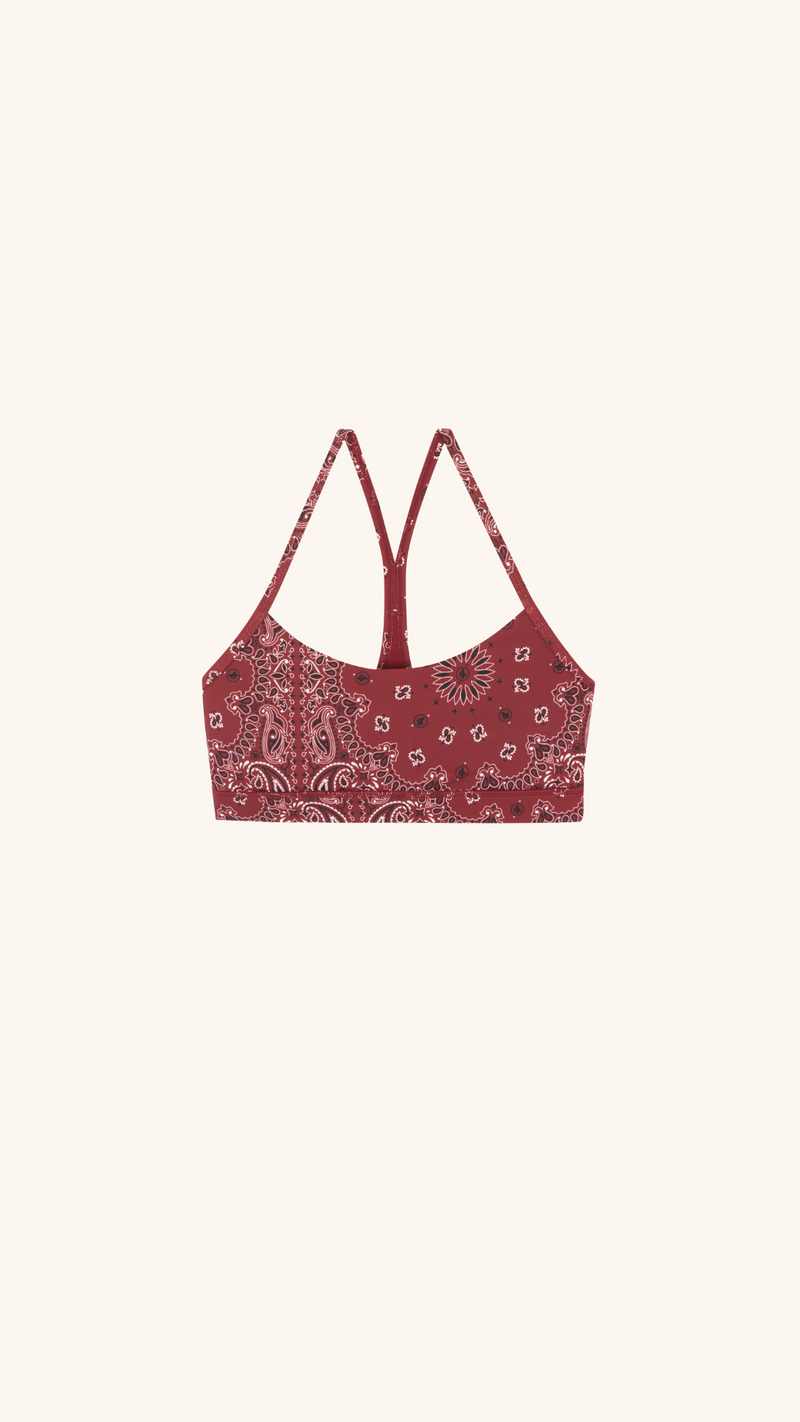 Yoga bra burgundy bandana