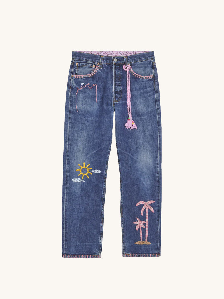 JEAN LEVI'S HAND EMBROIDERED (W32-L32)