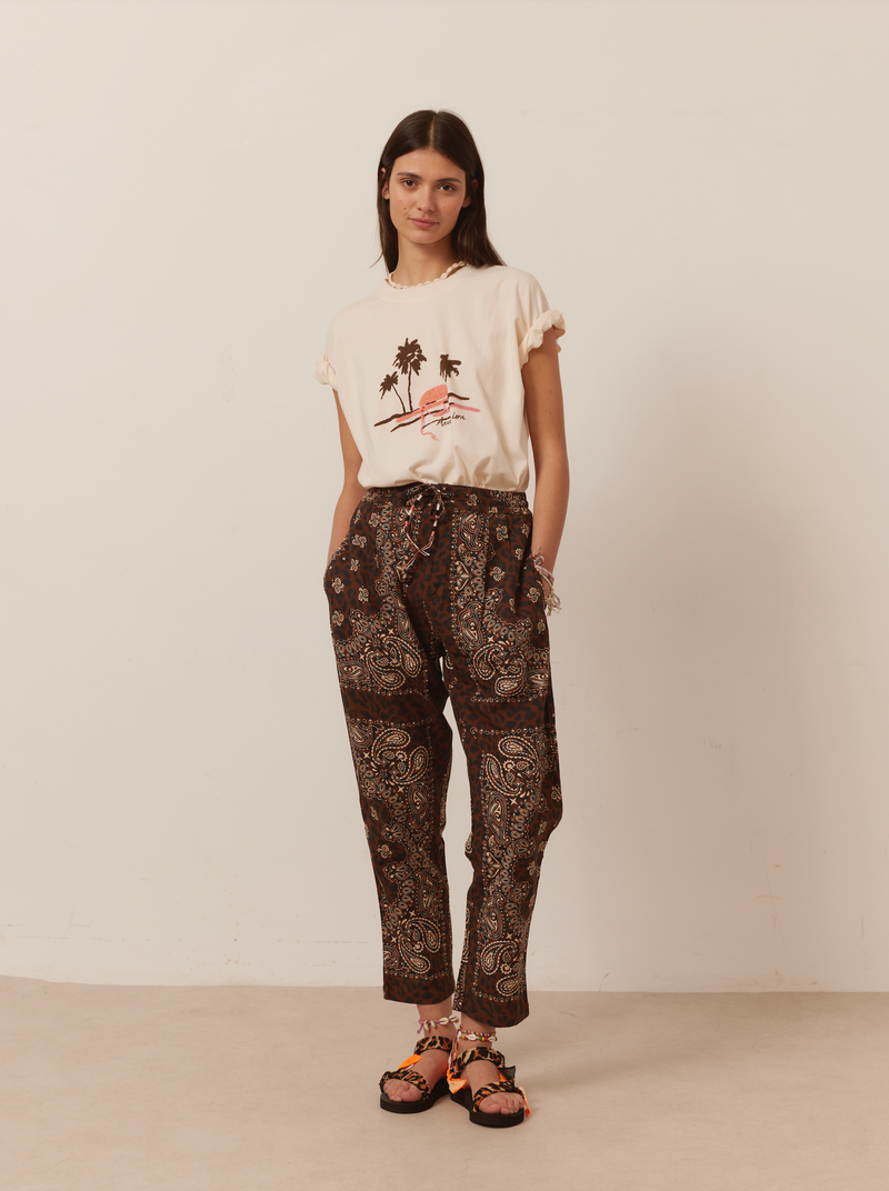 Bandana leopard pants