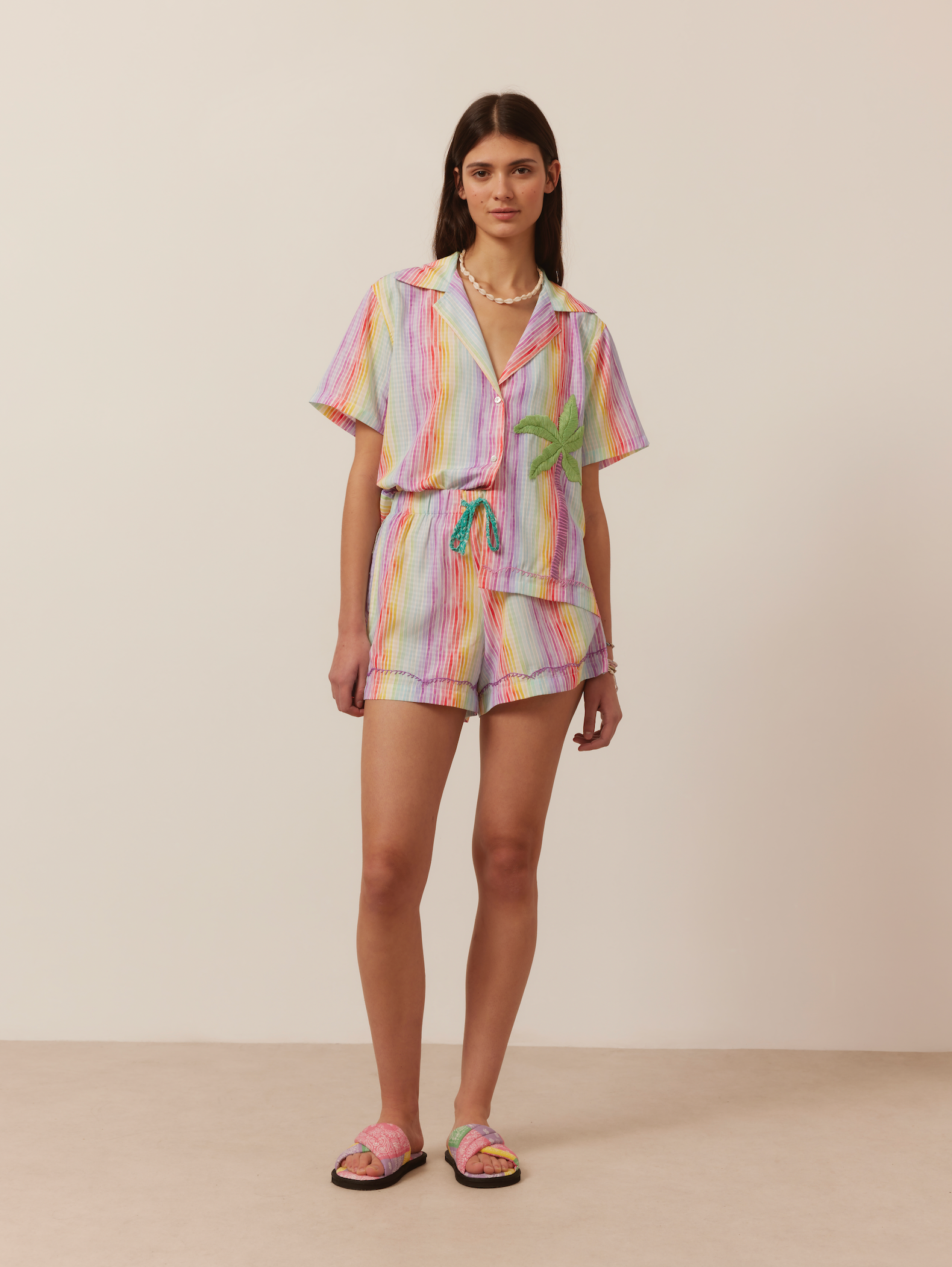 Multi stripe short