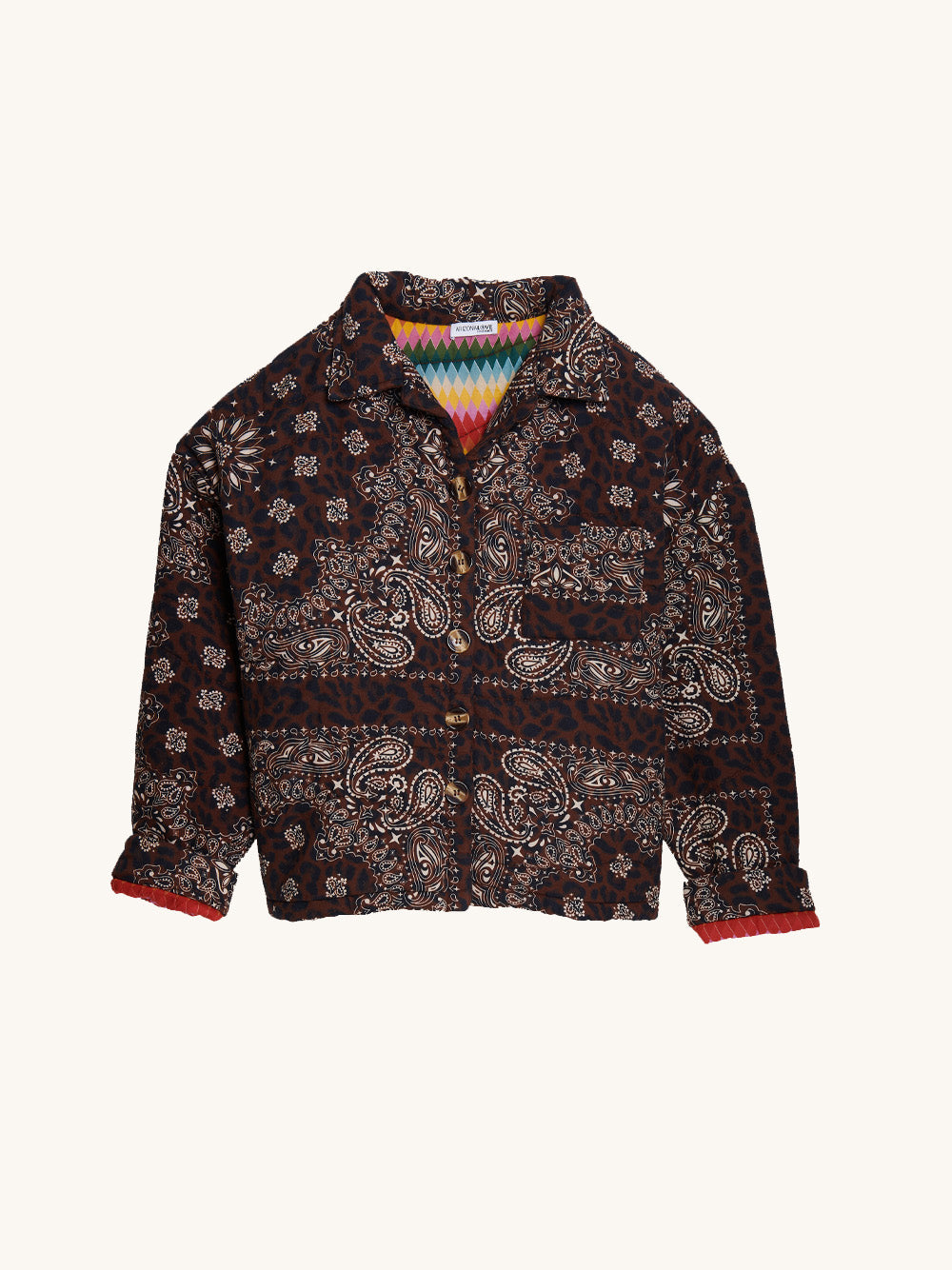 【PORTERNA】Carson leopard padded jacket Leopard-Print Leather Bomber Jacket – GENERATION78